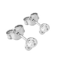 Boucles d'oreilles World Diamond Group Femme Calla in Or blanc Diamante OIM34 0.41